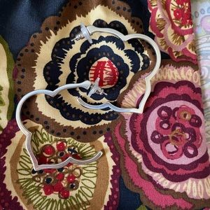 Brighton dangle silver and rhinestone earrings